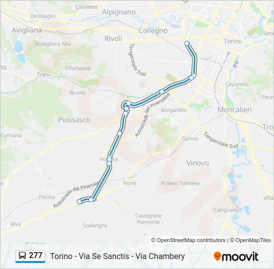 277 Bus Line Map