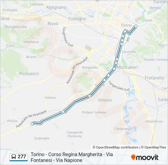 277 Bus Line Map