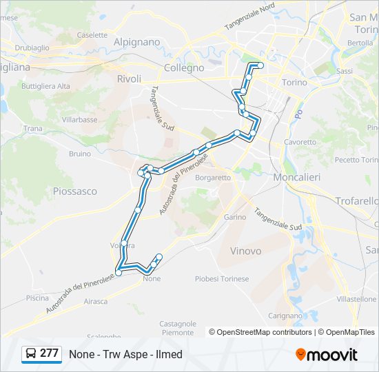 Percorso linea bus 277