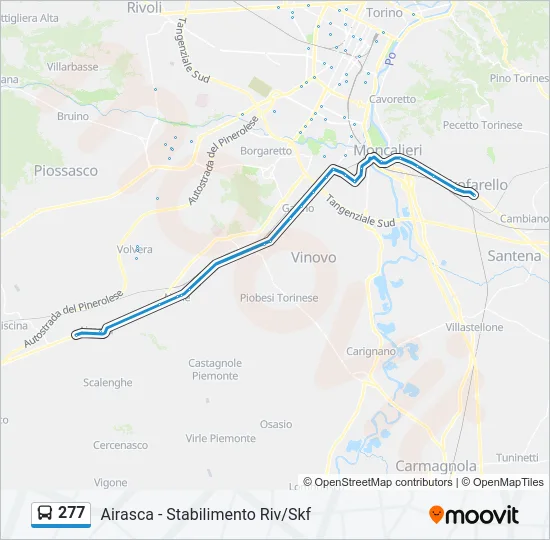 277 Bus Line Map