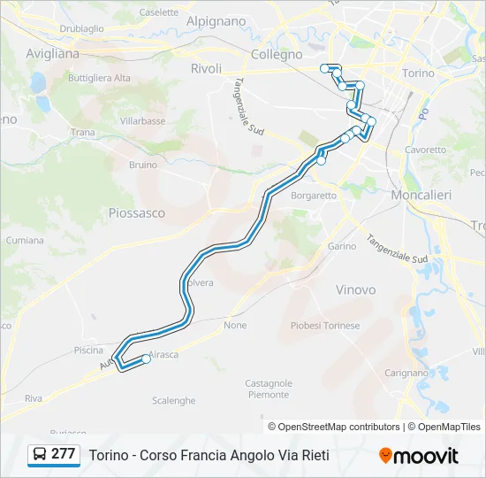 277 Bus Line Map
