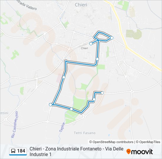 184 Bus Line Map