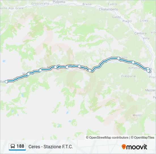 188 Bus Line Map