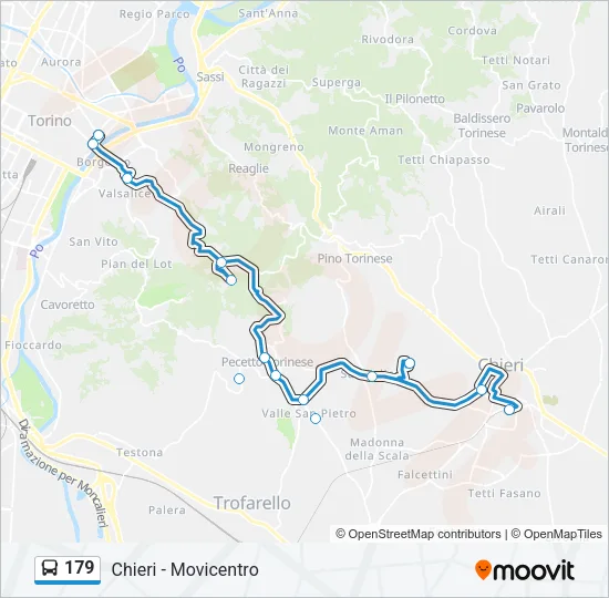 179 Bus Line Map