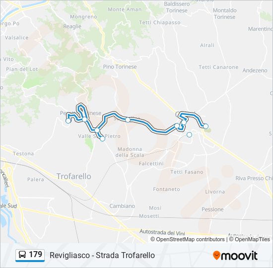 179 bus Line Map