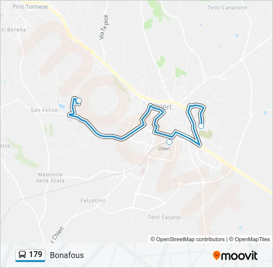 179 Bus Line Map