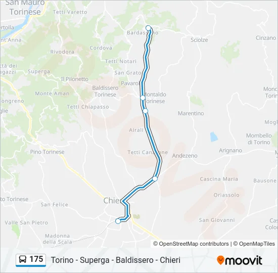 175 Bus Line Map