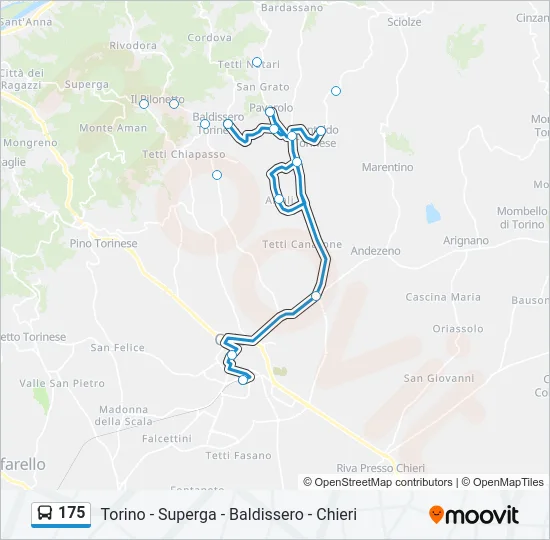 175 Bus Line Map