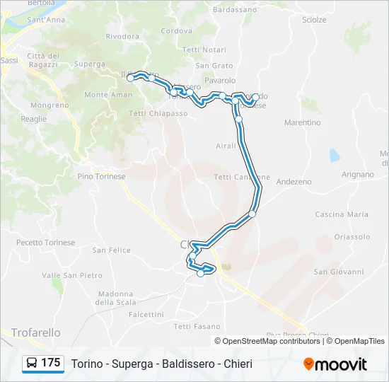 175 Bus Line Map