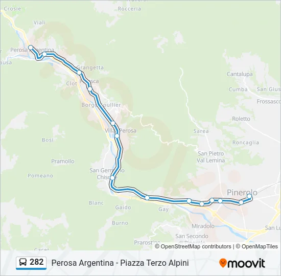 282 Bus Line Map