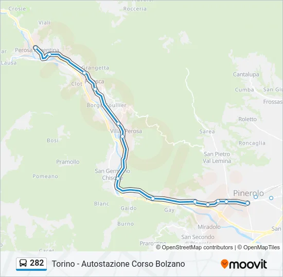 282 Bus Line Map