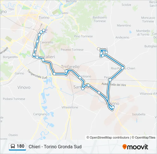 180 Bus Line Map