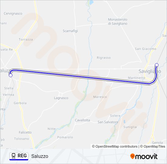 REG Train Line Map