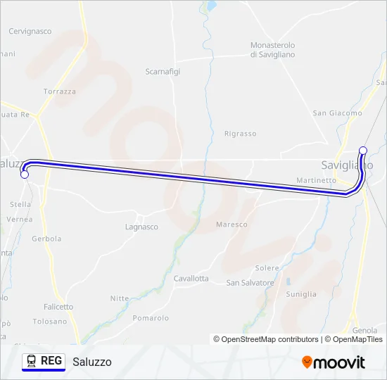 REG Train Line Map