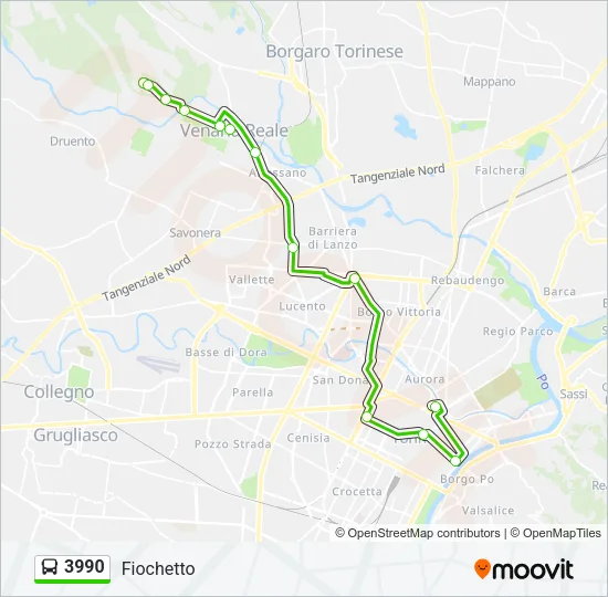 3990 Bus Line Map