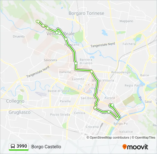 3990 Bus Line Map