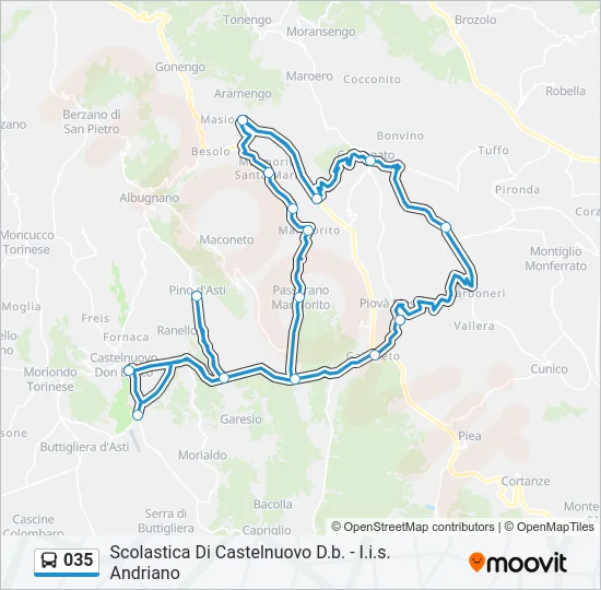 035 Bus Line Map