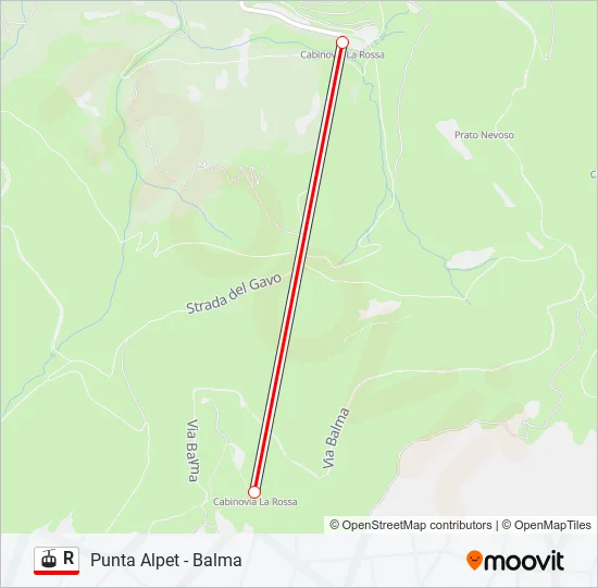 R Gondola Line Map
