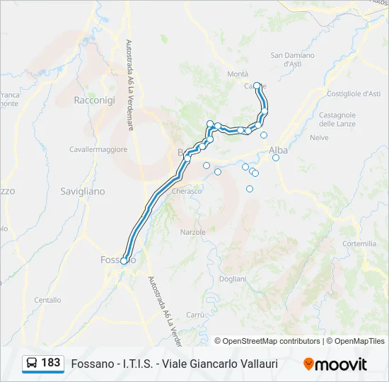 183 Bus Line Map