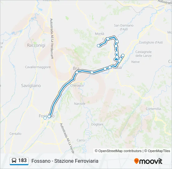 183 Bus Line Map