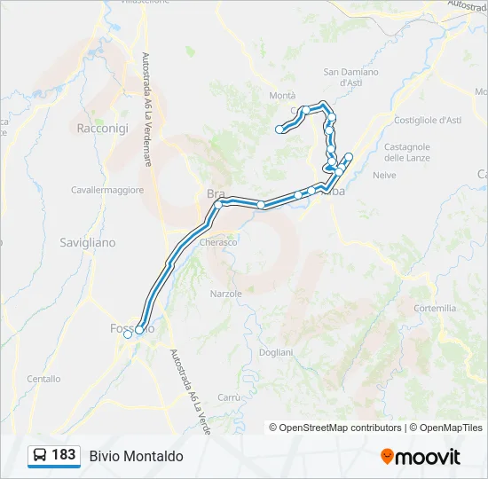183 Bus Line Map