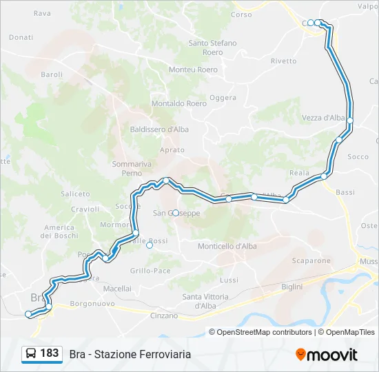 183 Bus Line Map