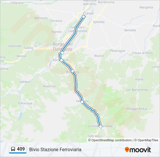 409 Bus Line Map