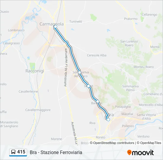 415 Bus Line Map