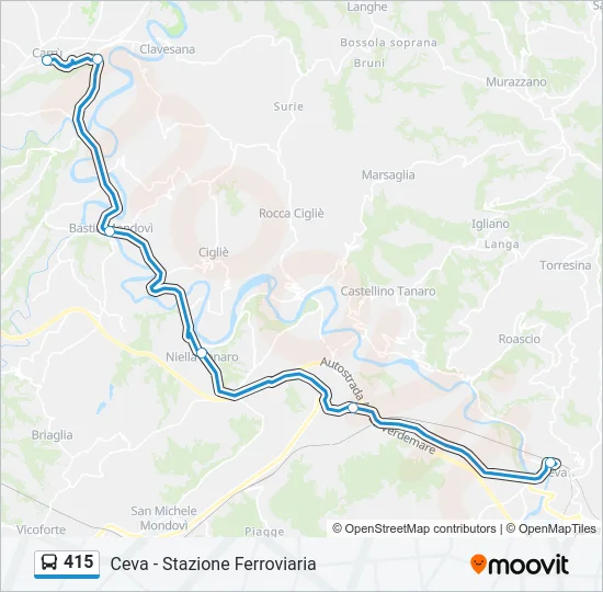 415 Bus Line Map