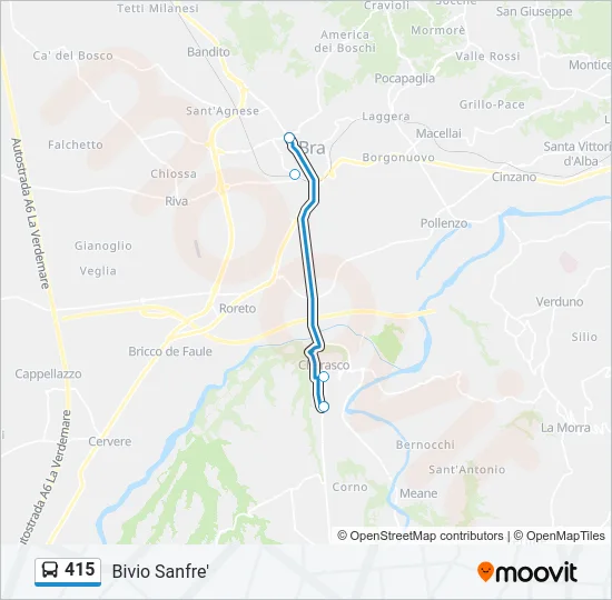 415 Bus Line Map