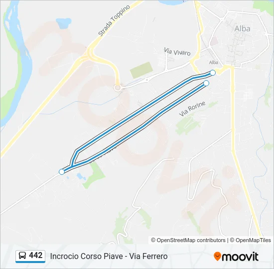 442 Bus Line Map