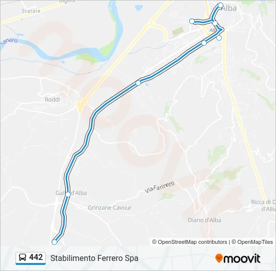 442 Bus Line Map