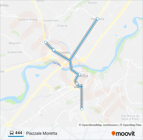 444 Bus Line Map