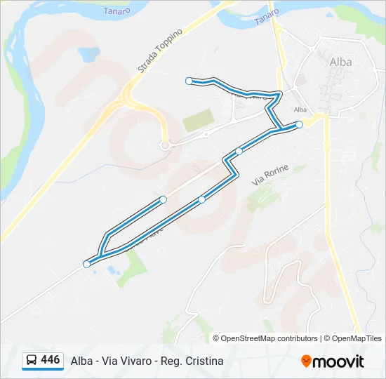 446 Bus Line Map