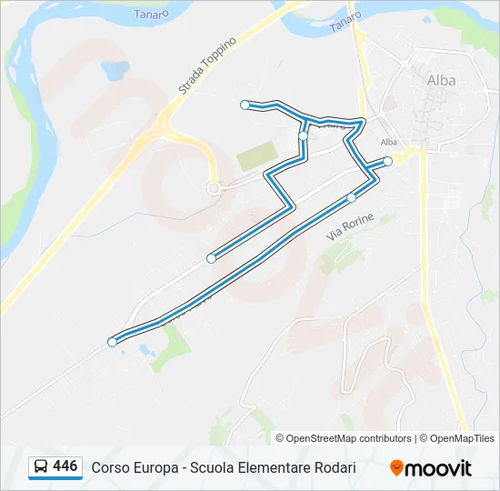 446 Bus Line Map