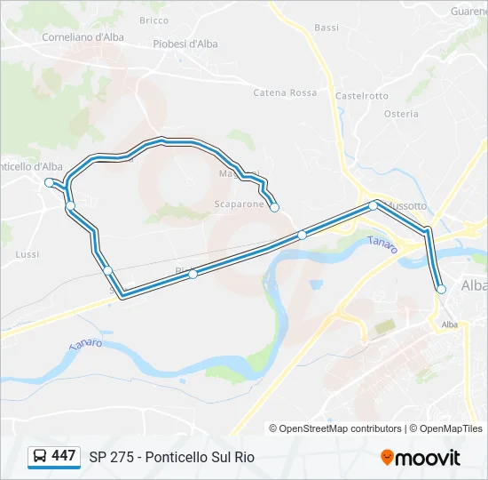 447 Bus Line Map