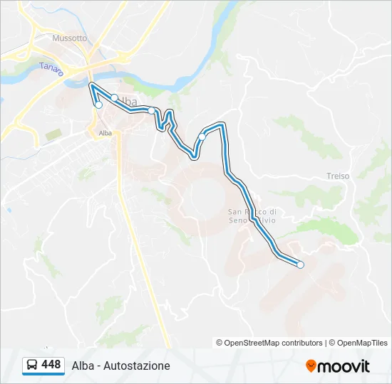 448 Bus Line Map