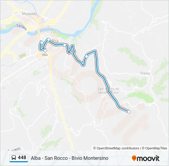 448 Bus Line Map