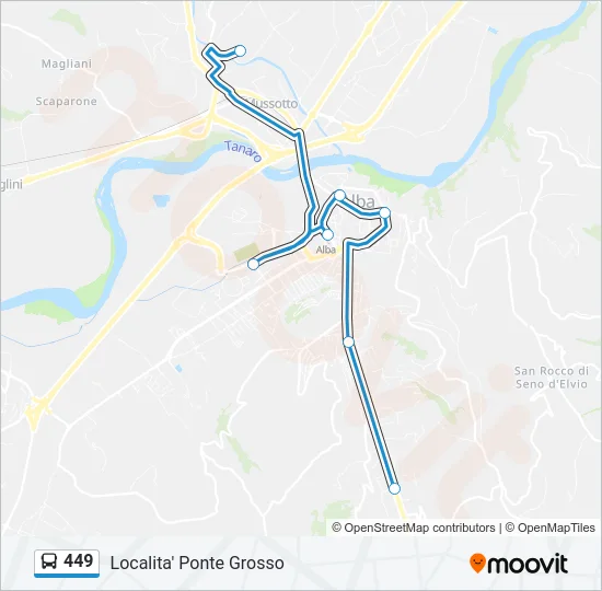 449 Bus Line Map