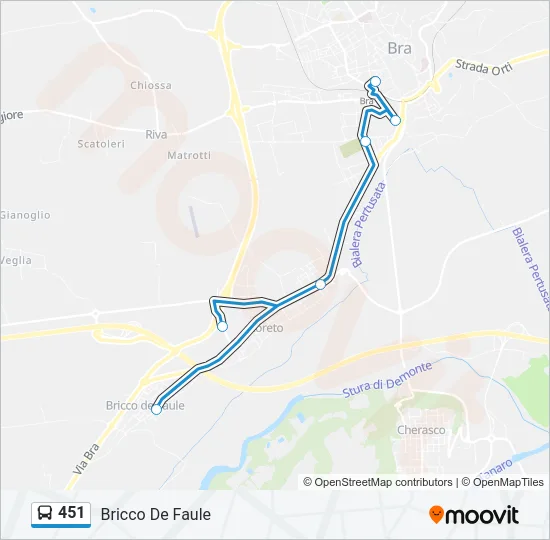 451 Bus Line Map