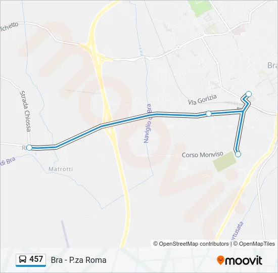 457 Bus Line Map