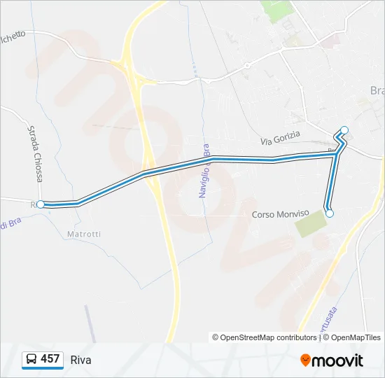 457 Bus Line Map