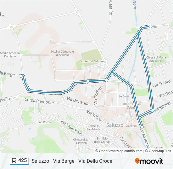 425 Bus Line Map