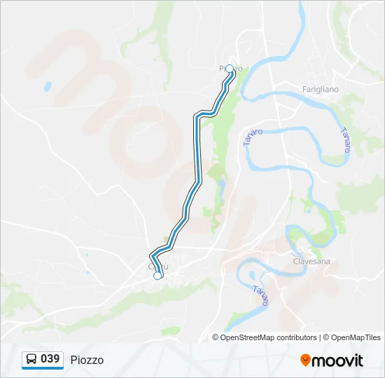 039 Bus Line Map