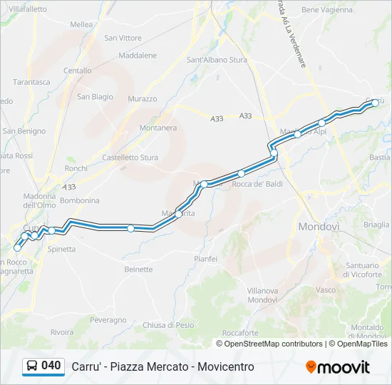 040 Bus Line Map