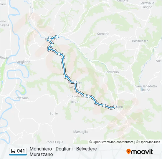 041 Bus Line Map