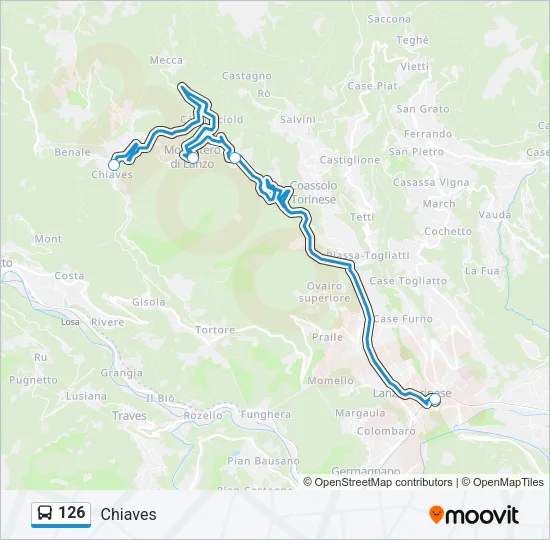 126 Bus Line Map