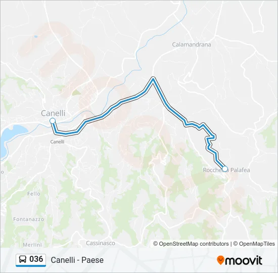 036 Bus Line Map