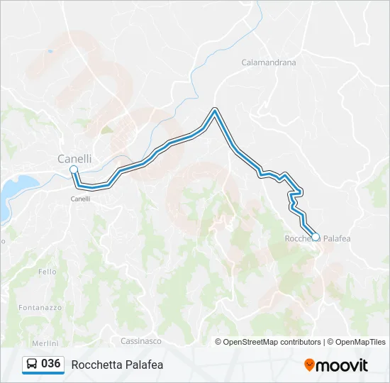 036 Bus Line Map