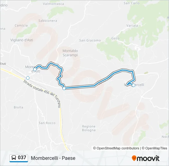 037 Bus Line Map